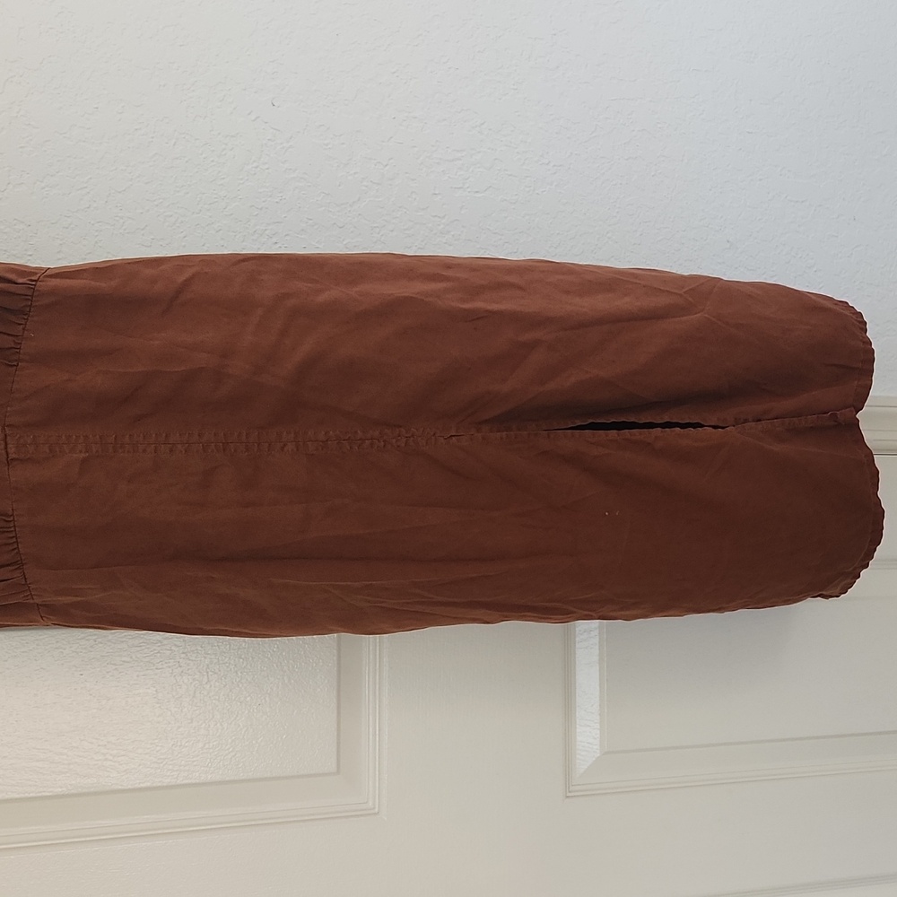 Zara Brown Linen Retro Inspired Dress. Sz Small - Picture 4 of 9